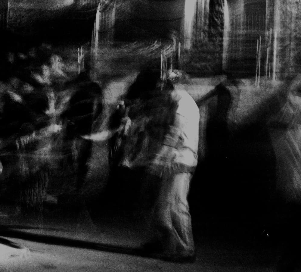 Blurred Night Figures by Dalibor Davidovic — canvas wall art