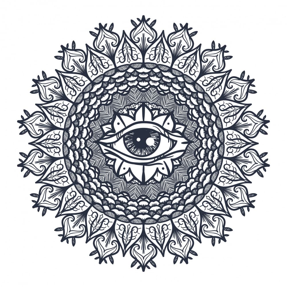 Spiritual Eye Mandala by Marika Barsrsind — canvas wall art