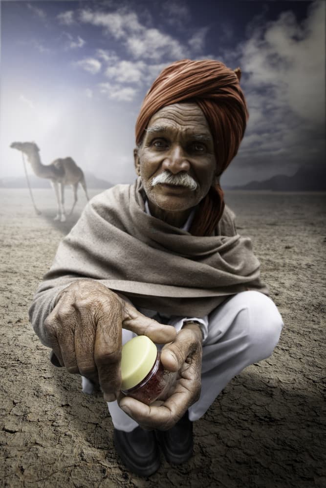 Man Offering Saffron by Noam Mymon — canvas wall art