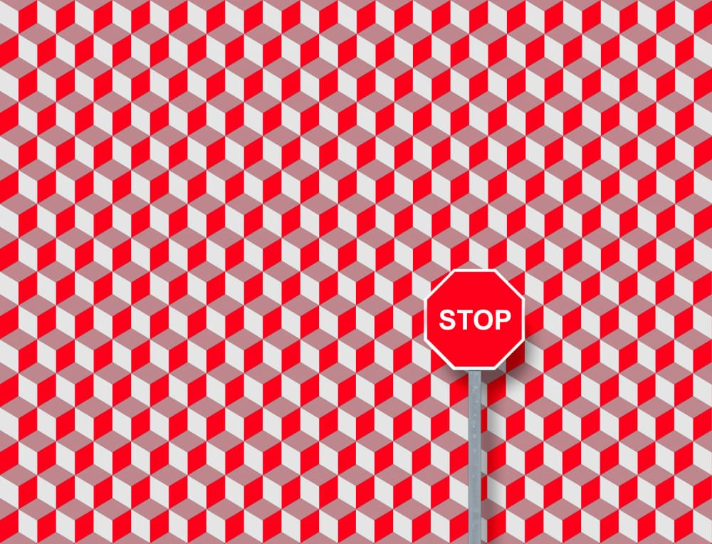 Geometric Stop Sign by Alfonso Novillo — canvas wall art