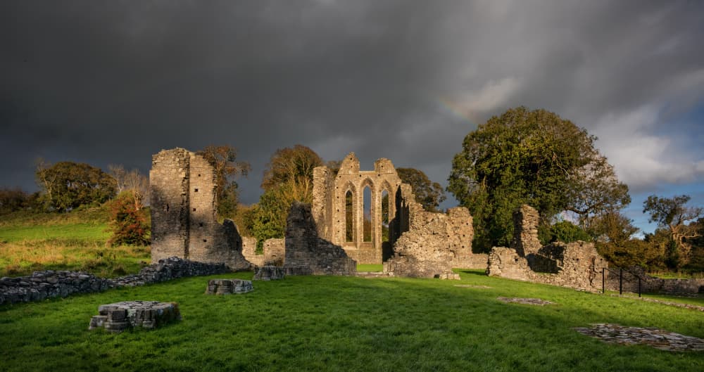 Gothic Abbey Ruins by Anne Berger — canvas wall art