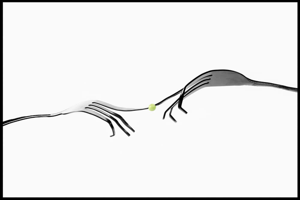 Forks Creating Pea by Аntonik — canvas wall art