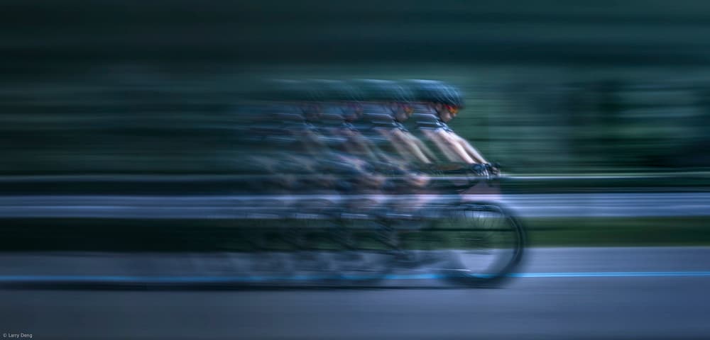 Cyclist Speed Blur by Larry Deng APA — canvas wall art