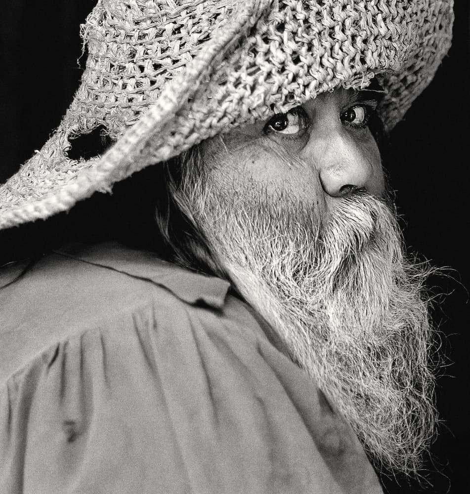 Bearded Man's Gaze by Michael Burlak — canvas wall art