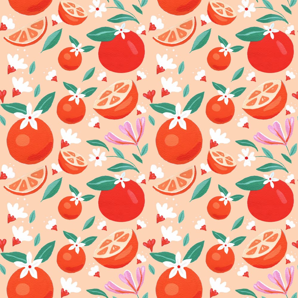 Citrus Pattern by Petra Lizde — canvas wall art