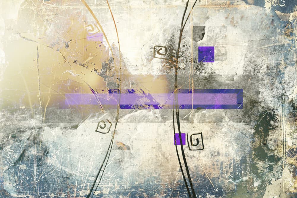 Modern Purple Abstract by Rafal Kulik — canvas wall art