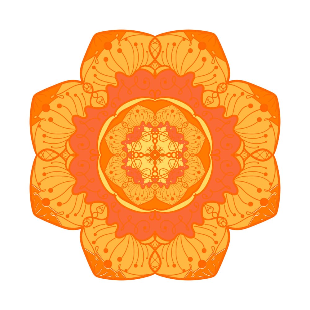 Vibrant Floral Mandala by Marika Barsrsind — canvas wall art