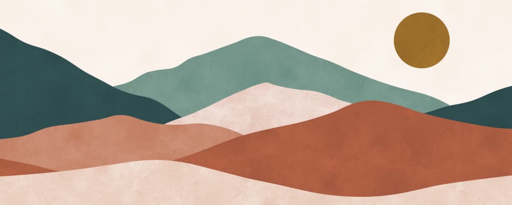 Minimalist Desert Sun by Vitor Costa — canvas wall art