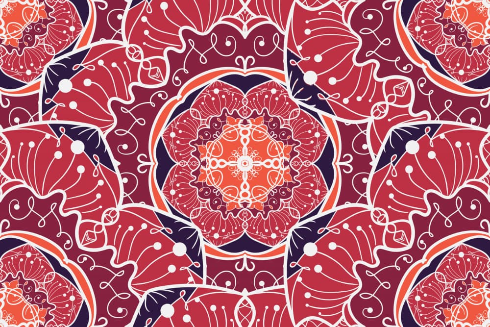 Vibrant Mandala Pattern by Marika Barsrsind — canvas wall art