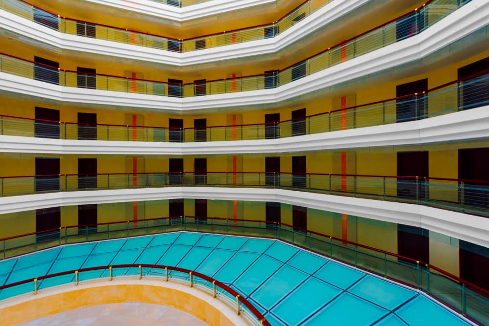 Modern Hotel Atrium by konglingming — canvas wall art