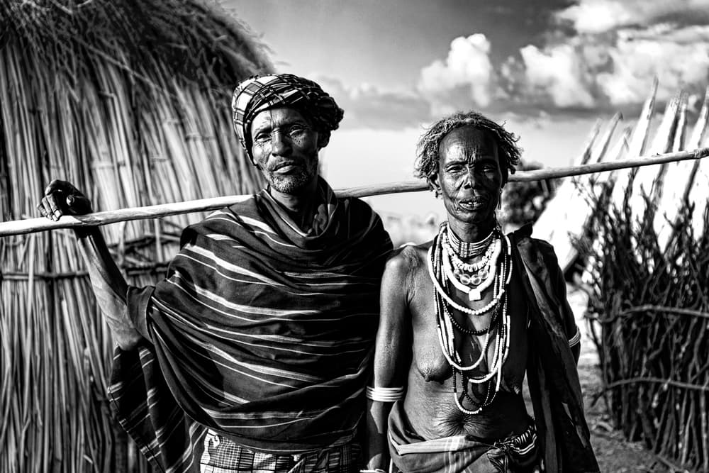 Tribal Couple Portrait by Svetlin Yosifov — canvas wall art
