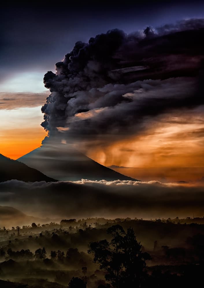 Dramatic Volcanic Dawn by Phil Green — canvas wall art