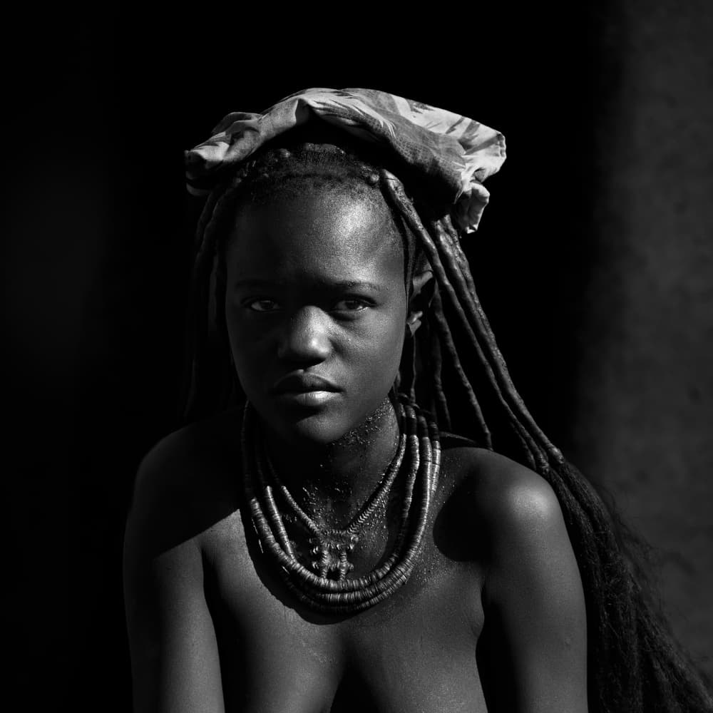 Intense African Woman Portrait by Chao Feng 天馬 — canvas wall art