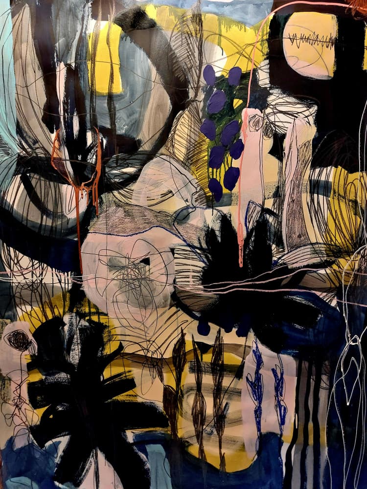 Dynamic Organic Forms by Monika Riethmueller — canvas wall art