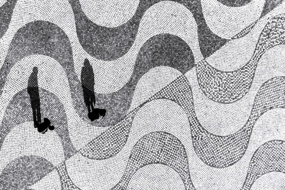 Shadows on Wavy Mosaic by Tanja Ghirardini — canvas wall art