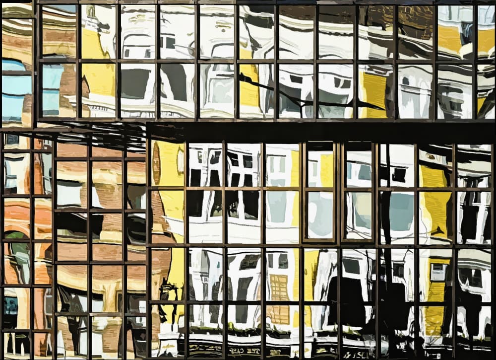 Abstract Window Reflections by Arnon Orbach — canvas wall art