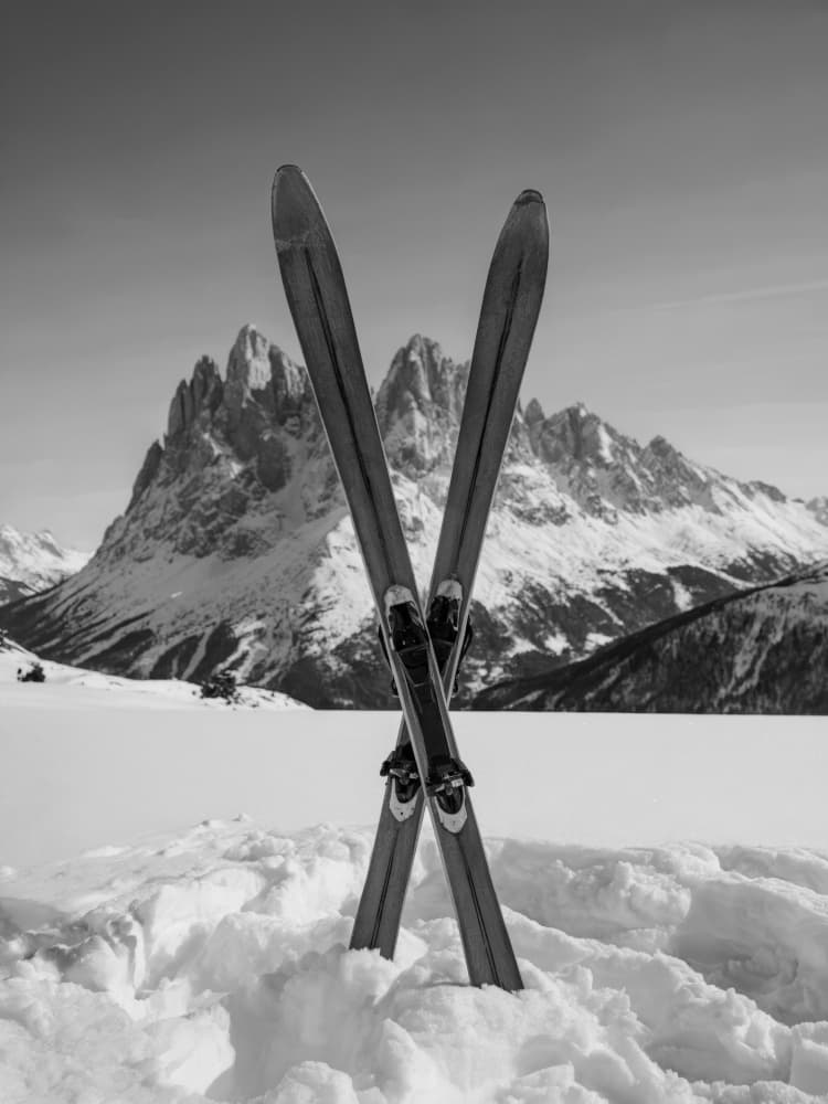 Snowy Skis Mountains by Andreas Magnusson — canvas wall art