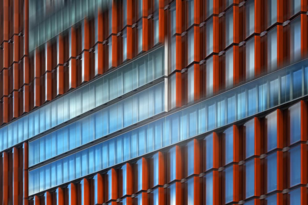 Vibrant Building Facade by Hans-Wolfgang Hawerkamp — canvas wall art