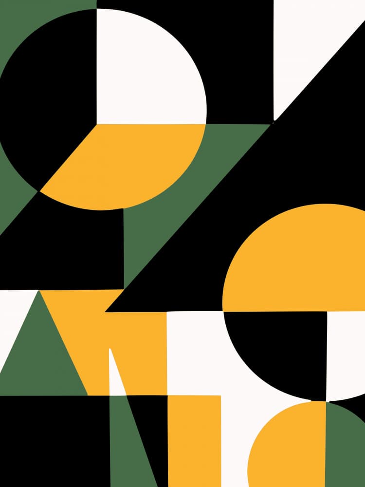Geometric Color Blocks by Little Dean — canvas wall art