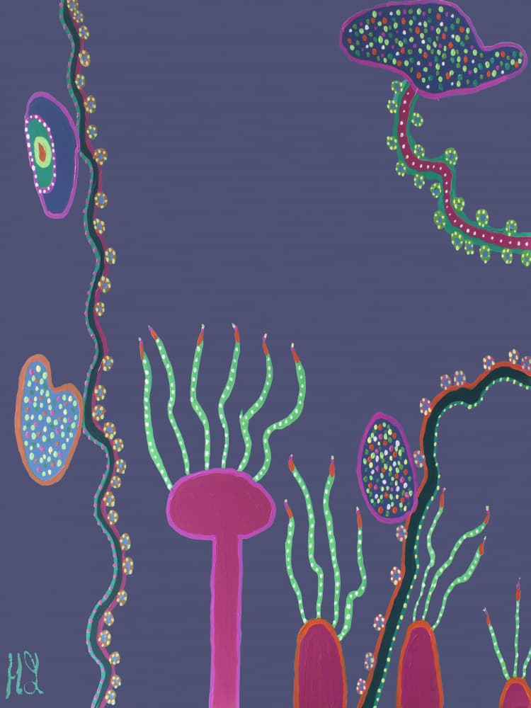 Vibrant Undersea Bloom by Helen Joynson — canvas wall art