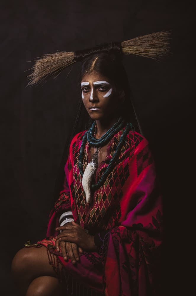 Tribal Woman Portrait by Dipankar Paul — canvas wall art