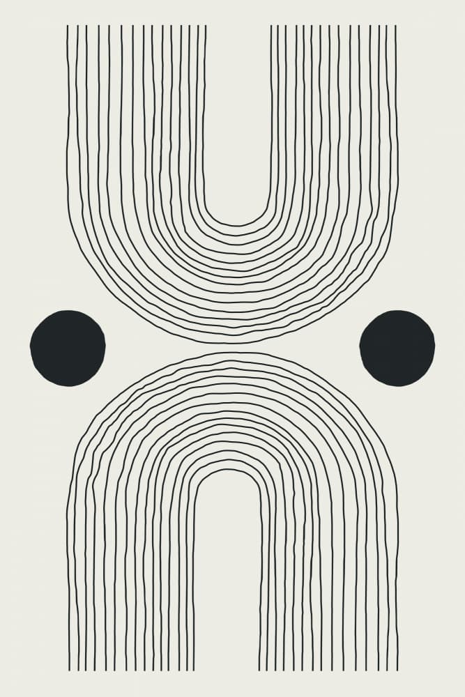 Modern Arches And Circles by jay stanley — canvas wall art