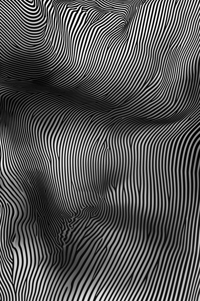 Wavy Line Illusion by Minorstep — canvas wall art