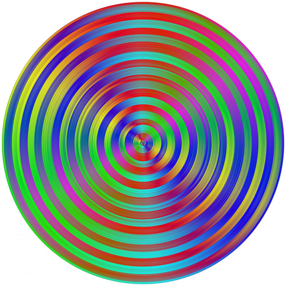 Vibrant Concentric Circles by PASLIER Morgan — canvas wall art