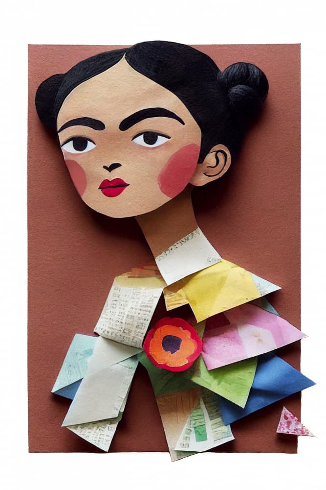 Paper Portrait Blossom by Treechild — canvas wall art