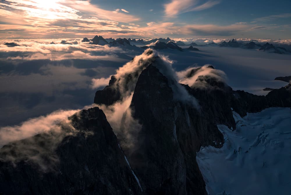 Golden Hour Mountain Cloudscape by James S. Chia — canvas wall art