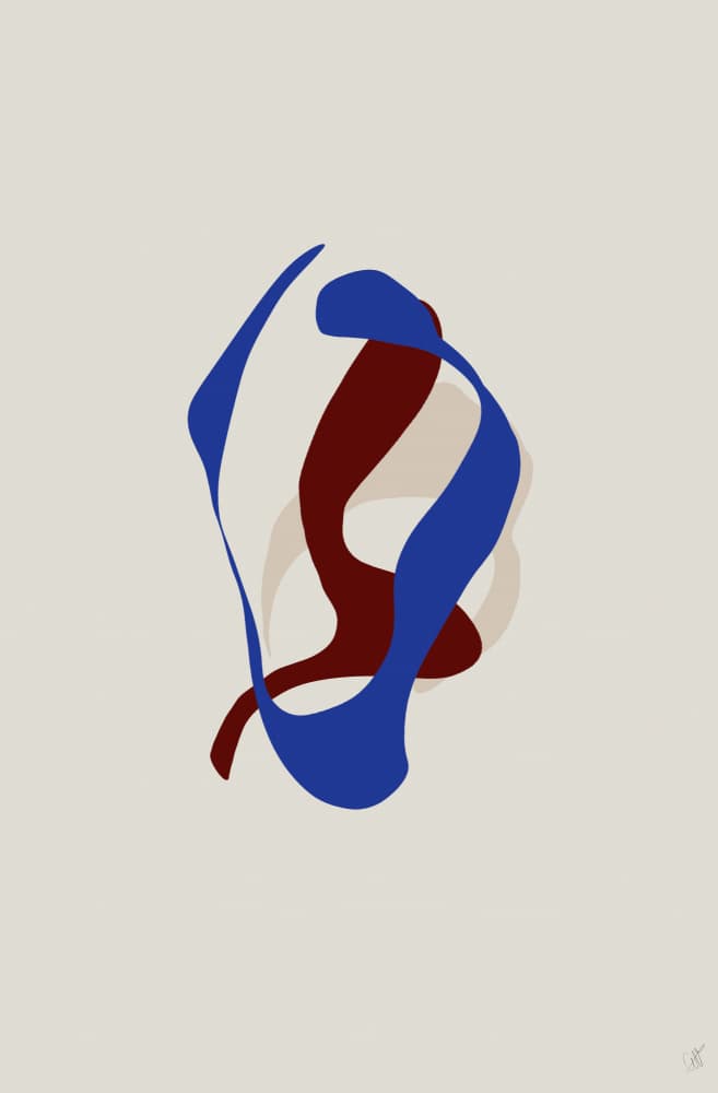Dynamic Fluid Shapes by Anne-Marie Volfova — canvas wall art