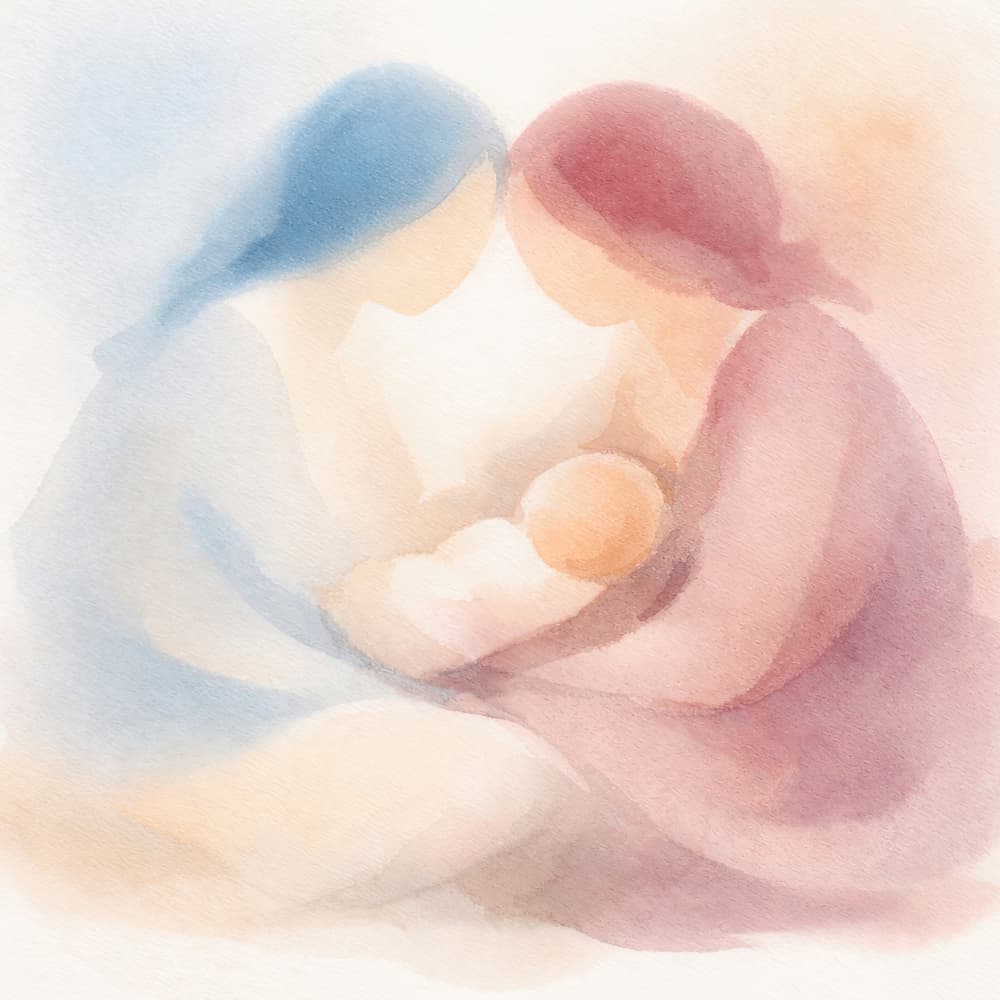 Tender Family Embrace by Natalie Bruns — canvas wall art