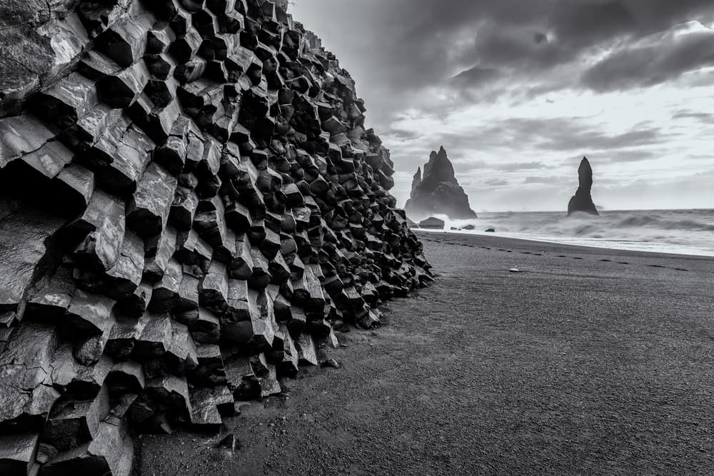 Black Sand Basalt Columns by Sunny Ding — canvas wall art