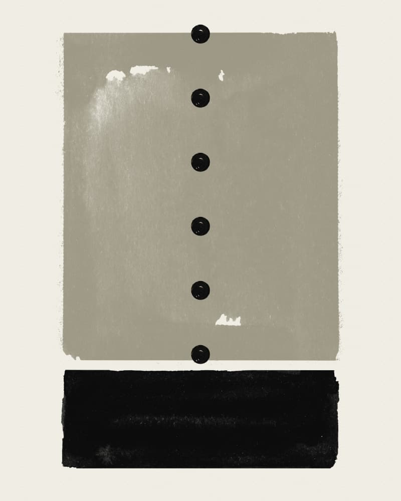 Geometric Dots and Blocks by Ema Paraschiv — canvas wall art