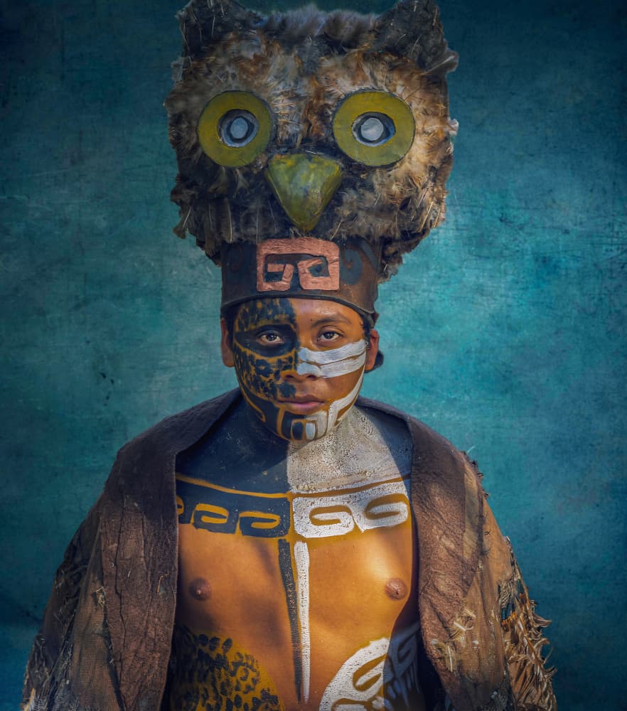 Indigenous Owl Mask by Esteban Rios — canvas wall art