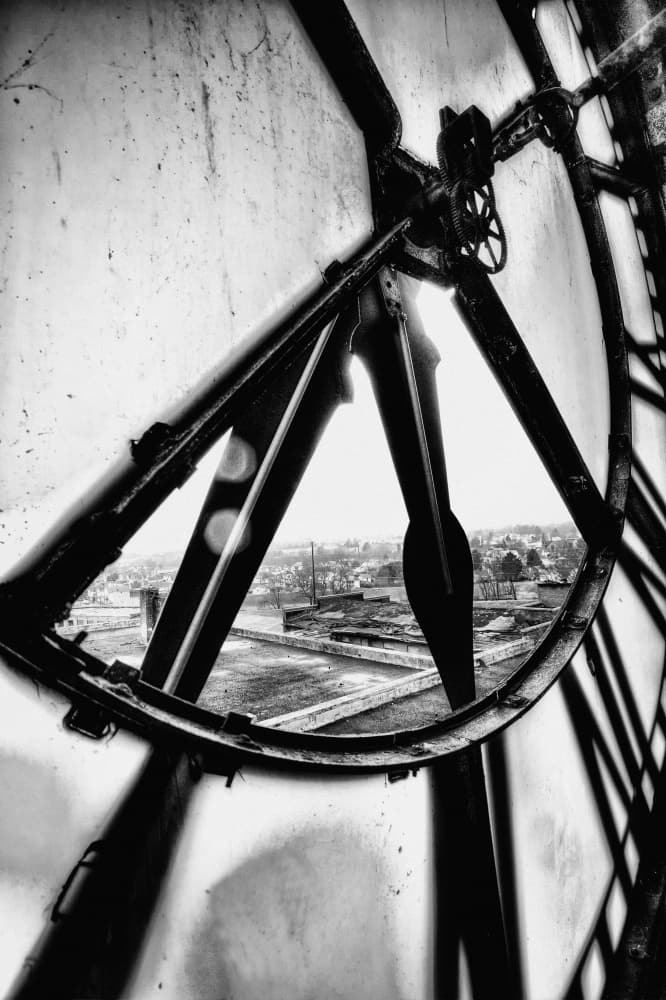 Industrial City View by John Hoey — canvas wall art