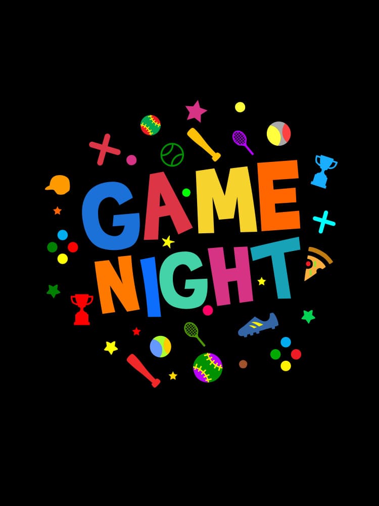 Colorful Game Night by Happie Eagle — canvas wall art
