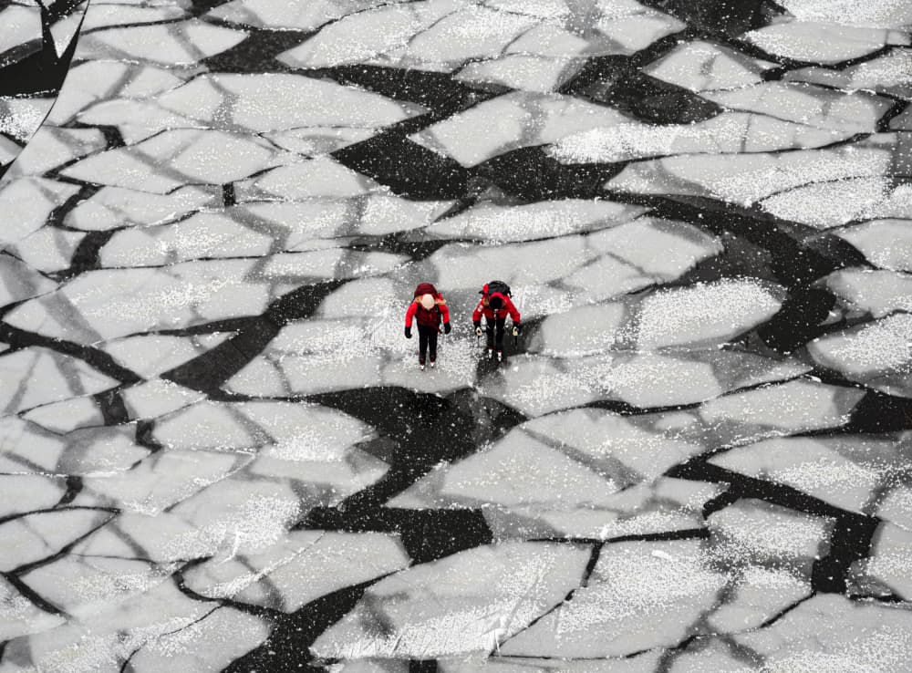Skating On Broken Ice by Karim Al Thahaby — canvas wall art