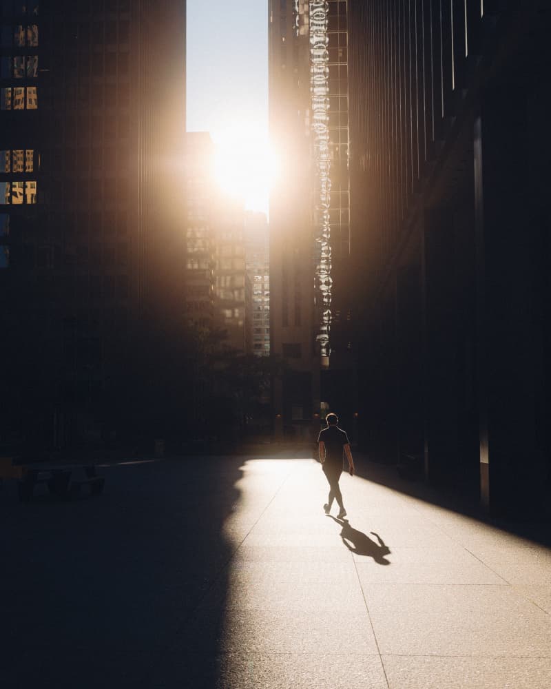 Sunlit City Walk by Katsuhiro Kojima — canvas wall art
