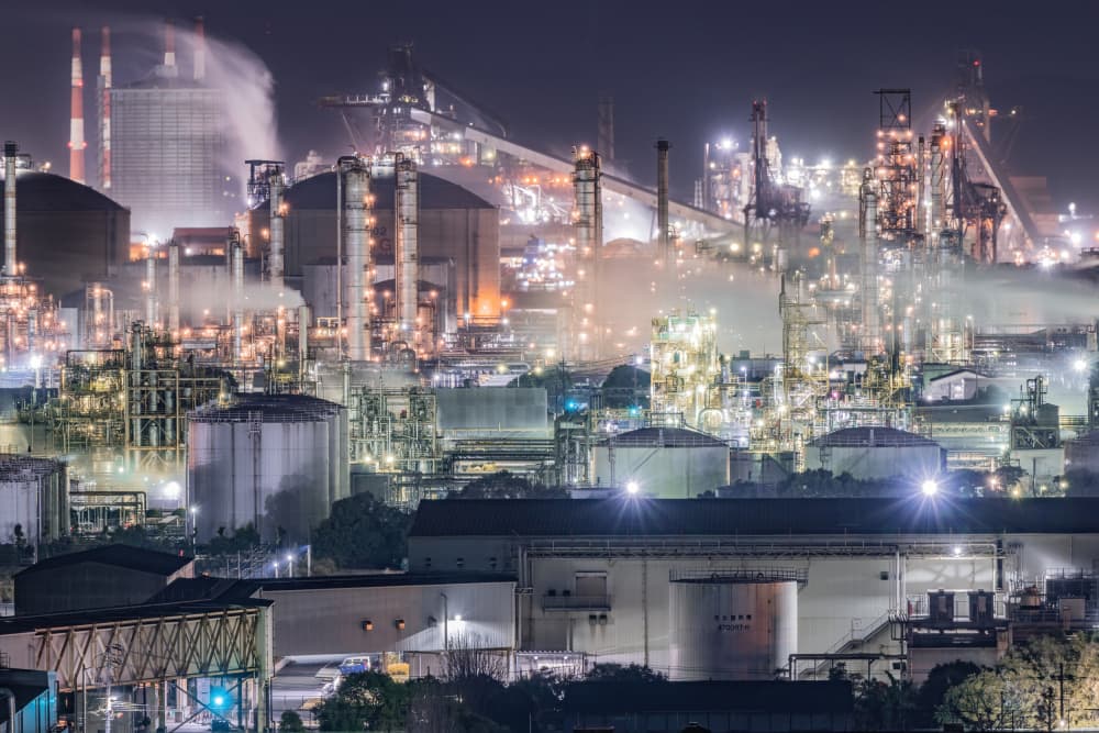 Industrial Night Glow by Kobayashi Tetsurou — canvas wall art
