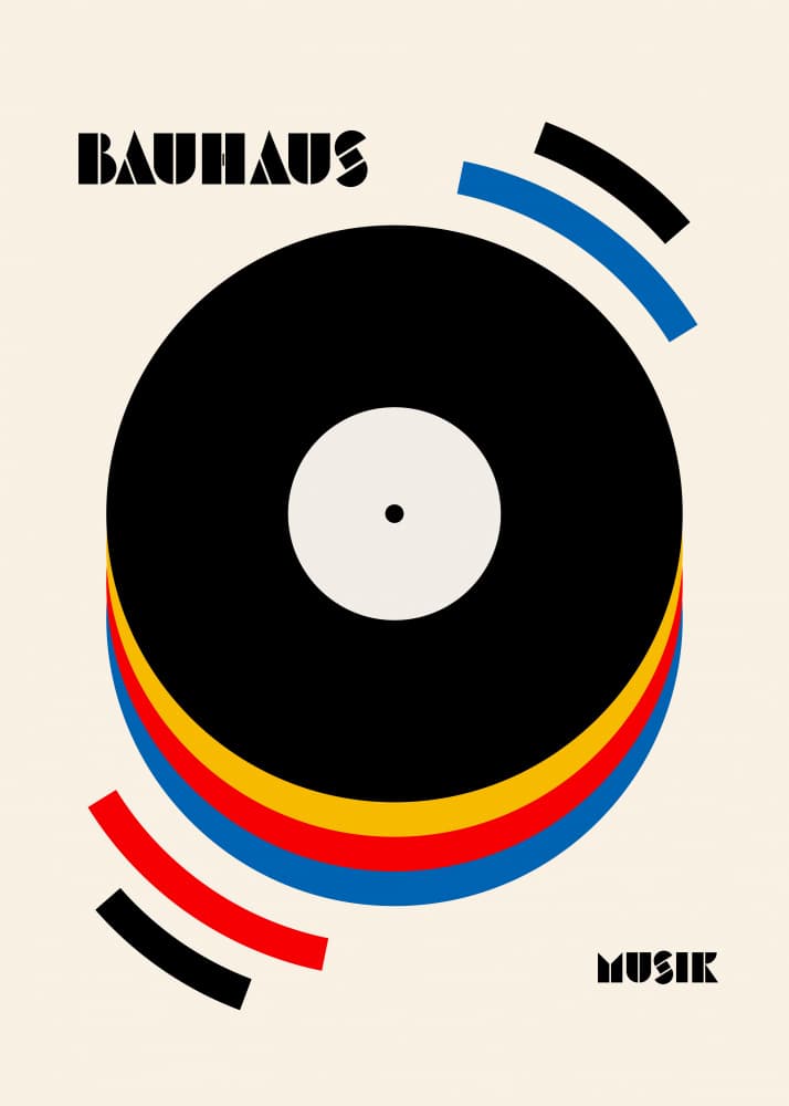 Abstract Music Vinyl by Retrodrome — canvas wall art