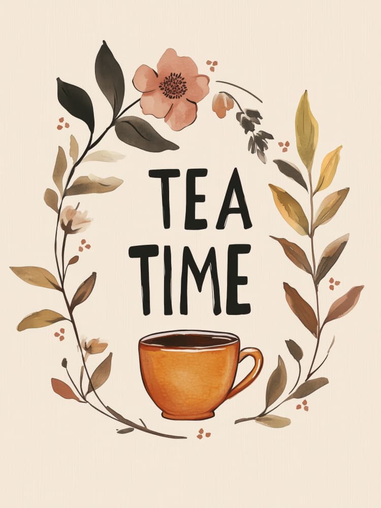 Tea Blossom Frame by Treechild — canvas wall art