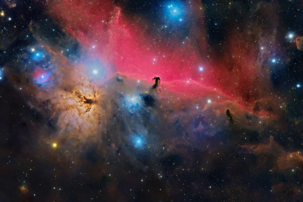 Vibrant Cosmic Nebulae by Jose Maria D. Barba — canvas wall art