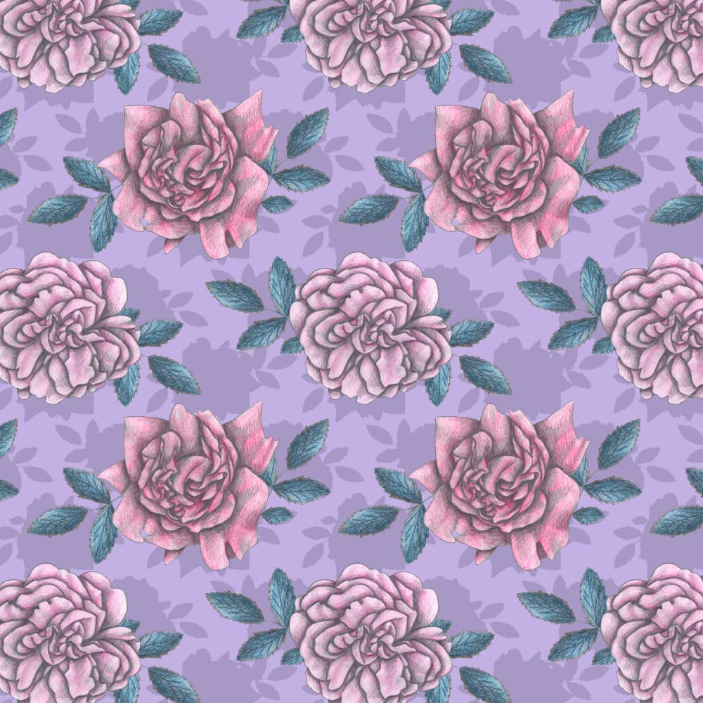 Elegant Pink Rose Pattern by Cecilia Battaini — canvas wall art