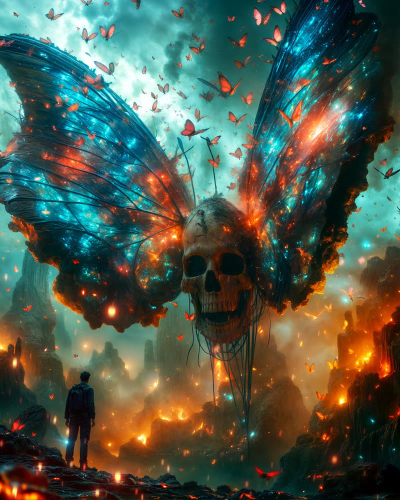 Beautiful monster by Ritvik takkar — canvas wall art