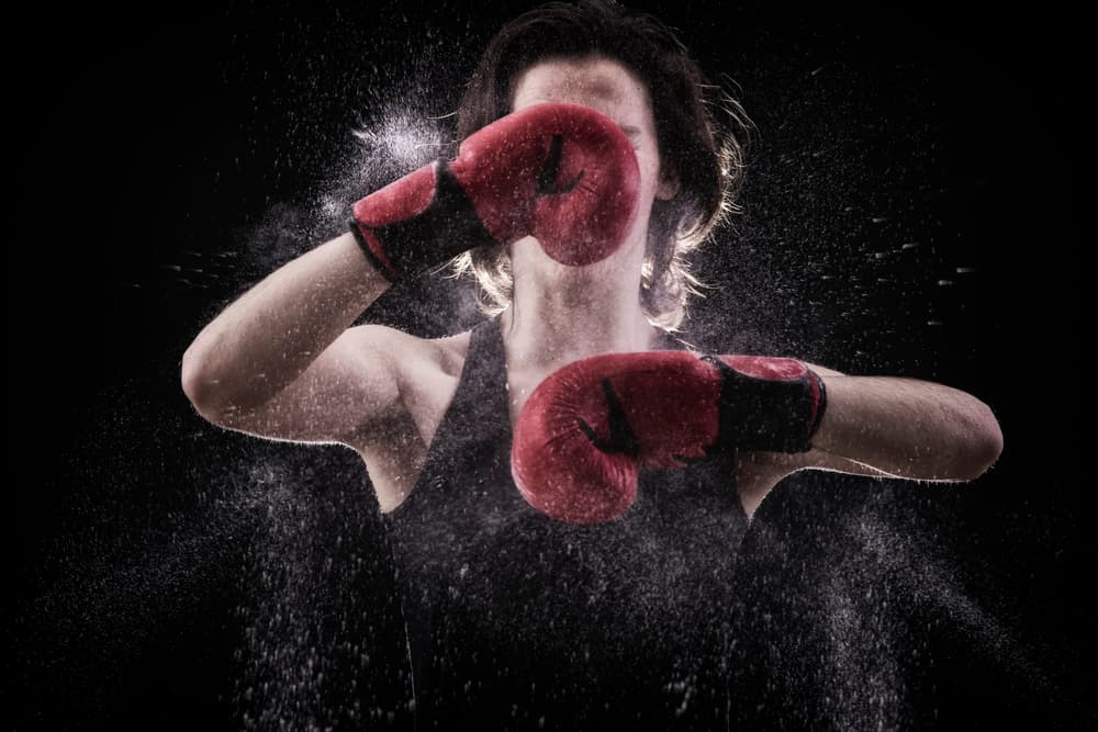 Boxing Impact Dust by Bego Amare — canvas wall art
