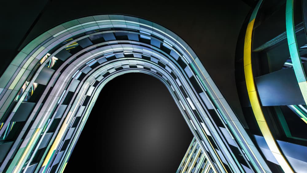 Curved Modern Architecture by Stephan Rückert — canvas wall art