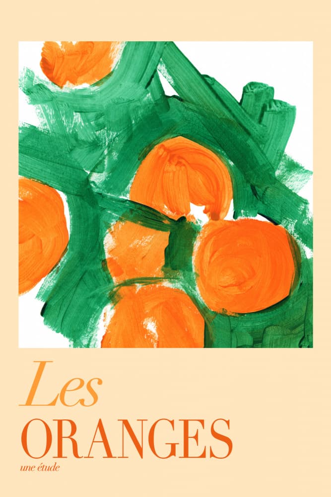 Vibrant Orange Abstract by cartissi — canvas wall art
