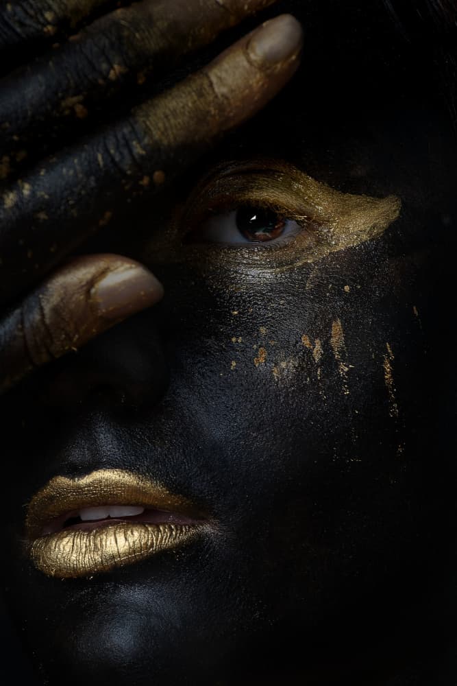 Gold and Black Beauty by Ivelina Berova — canvas wall art