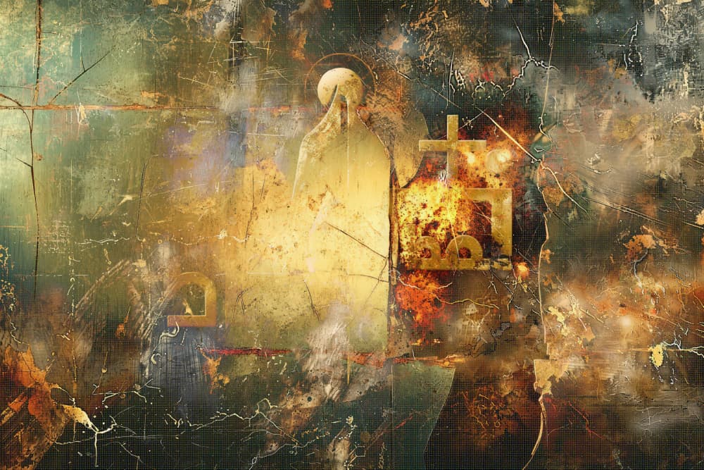 Golden Spiritual Icon by Rafal Kulik — canvas wall art